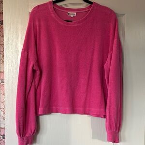 Sundry Pink Crew Neck Sweater with Soft Knit